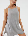 Round Neck Spaghetti Strap Sleeveless Cover Up