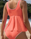 Scoop Neck Wide Strap Tankini Set