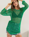 HYFVE Crochet Long Sleeve Cover Up