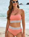 Scoop Neck Spaghetti Strap Bikini Set