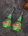 Wooden Alloy Dangle Earrings