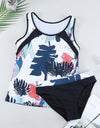 Printed Wide Strap Tankini Set