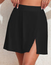 Slit Swim Skort with Pockets