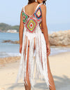 Fringe Spaghetti Strap Cover-Up