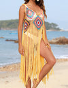 Fringe Spaghetti Strap Cover-Up