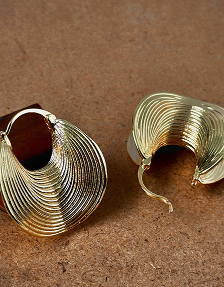 18K Gold-Plated Spiral Earrings