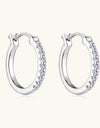 925 Sterling Silver Moissanite Huggie Earrings