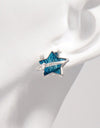 925 Sterling Silver Zircon Star Earrings