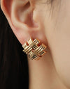 Gold-Plated Stud Earrings