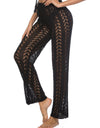 Cutout Drawstring High Waist Swim Pants