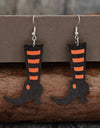 Alloy Wooden Boots Earrings