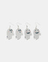 2 Piece Alloy Acrylic Ghost Dangle Earrings