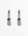 Zircon 925 Sterling Silver Huggie Earrings