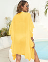 Ruffled Open Front Cover-Up