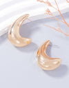 Alloy Rhinestone C-Hoop Earrings