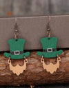 Wooden Hat Shape Dangle Earrings