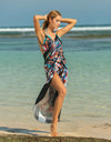 Printed Spaghetti Strap Cover Up