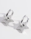 925 Sterling Silver Zircon Star Earrings