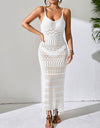 Openwork Scoop Neck Cover-Up Dress