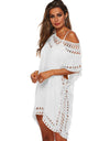 Cutout V-Neck Short Sleeve Cover-Up