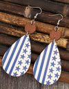 Printed PU Leather Dangle Earrings