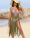 Fringe Spaghetti Strap Cover-Up