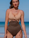 Cutout V-Neck Spaghetti Strap One-Piece Swimwear