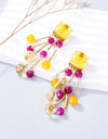 Acrylic Bead Dangle Earrings