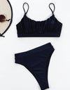 Adjustable Strap Ruched Two-Piece Swim Set