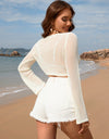 Openwork Long Sleeve Cover-Up