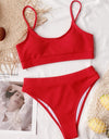 Scoop Neck Spaghetti Strap Two-Piece Swim Set