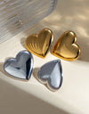 Stainless Steel Heart Stud Earrings