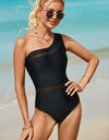 Single Shoulder One-Piece Swimwear