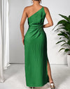 Honey Slit One Shoulder Sleeveless Maxi Dress