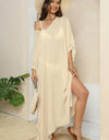 V-Neck Three-Quarter Sleeve Cover-Up