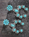 Artificial Turquoise Alloy Dangle Earrings