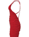 Glitter Double Spaghetti Straps Mini Dress