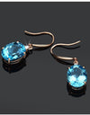 Rose Gold-Plated Artificial Gemstone Earrings