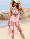 Fringe Spaghetti Strap Cover-Up