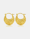 Braided Basket Metal Hoop Earrings