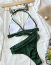 Tied Halter Neck Bikini Set