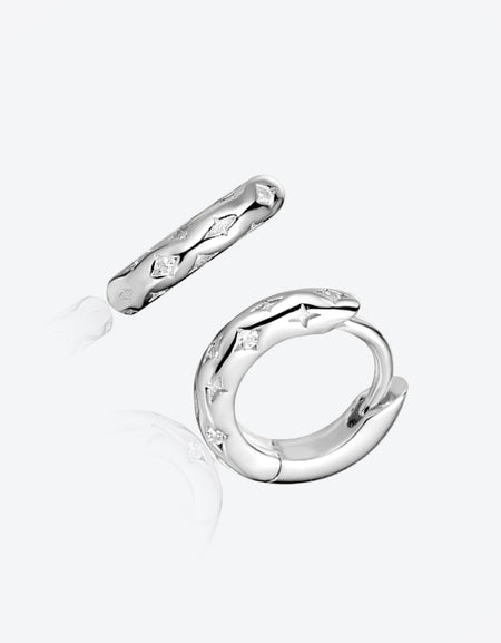 925 Sterling Silver Huggie Earrings