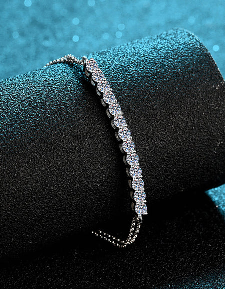 Moissanite Sterling Silver Bracelet