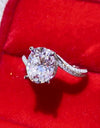 3 Carat Moissanite Side Stone Ring