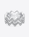 Moissanite Zigzag Stacking Rings