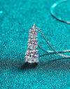 Moissanite Triple-Pendant Necklace