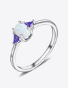 Contrast 925 Sterling Silver Opal Ring