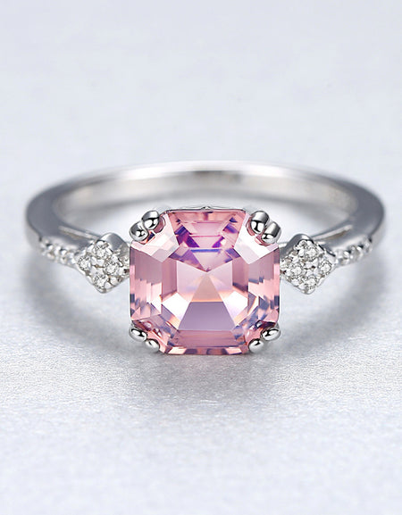 Morganite 925 Sterling Silver Ring