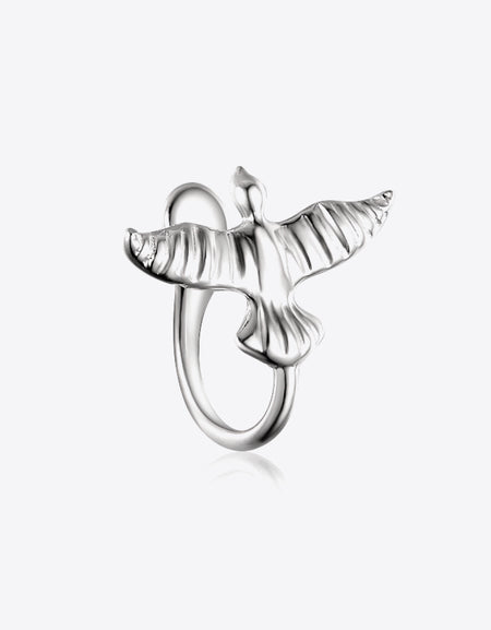 Bird-Shaped 925 Sterling Silver Single Cuff Earring