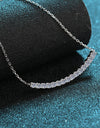 Sterling Silver Curved Bar Necklace